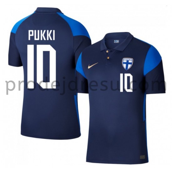 Finsko Dresy Fotbal Teemu Pukki 10 Venkovní ME 2020 Krátký Rukáv
