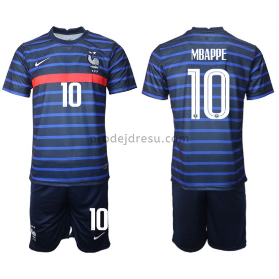 Francie Dresy Fotbal Kylian Mbappé 10 Dětský Domácí ME 2020 Krátký Rukáv