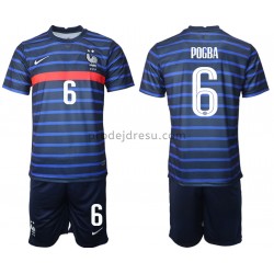 Francie Dresy Fotbal Paul Pogba 6 Dětský Domácí ME 2020 Krátký Rukáv