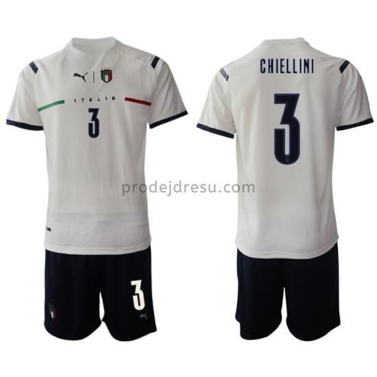Itálie Dresy Fotbal Giorgio Chiellini 3 Dětský Venkovní 2021-2022 Krátký Rukáv