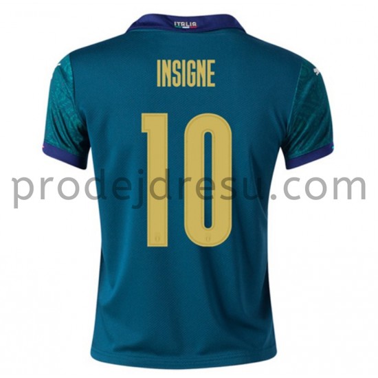 Itálie Dresy Fotbal Insigne 10 Alternativní ME 2020 Krátký Rukáv