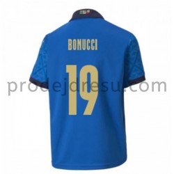 Itálie Dresy Fotbal Leonardo Bonucci 19 Domácí ME 2020 Krátký Rukáv