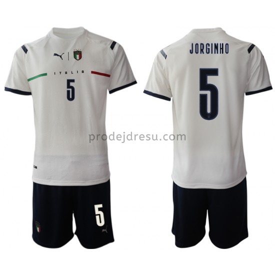 Itálie Dresy Fotbal Manuel Locatelli 5 Dětský Venkovní 2021-2022 Krátký Rukáv