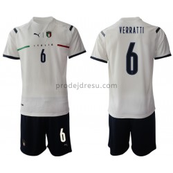 Itálie Dresy Fotbal Marco Verratti 6 Dětský Venkovní 2021-2022 Krátký Rukáv