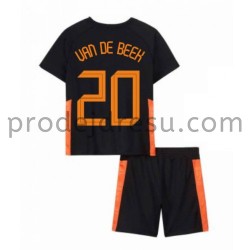 Nizozemsko Dresy Fotbal Donny van de Beek 20 Dětský Venkovní ME 2020 Krátký Rukáv