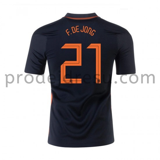 Nizozemsko Dresy Fotbal Frenkie de Jong 21 Venkovní ME 2020 Krátký Rukáv