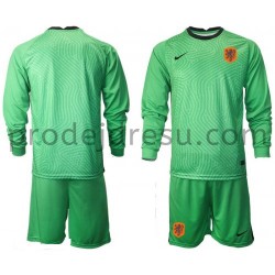 Nizozemsko Dresy Fotbal Brankářské Dětský Venkovní ME 2020 Dlouhý Rukáv