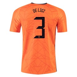 Nizozemsko Dresy Fotbal MATTHIJS DE LIGT 3 Domácí ME 2020 Krátký Rukáv