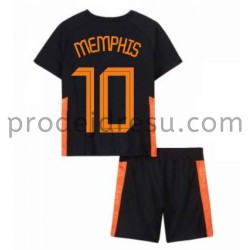 Nizozemsko Dresy Fotbal Memphis Depay 10 Dětský Venkovní ME 2020 Krátký Rukáv