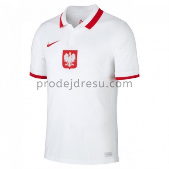 Polsko Dresy Fotbal Domácí ME 2020 Krátký Rukáv