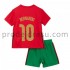 Portugalsko Dresy Fotbal Bernardo Silva 10 Dětský Domácí ME 2020 Krátký Rukáv
