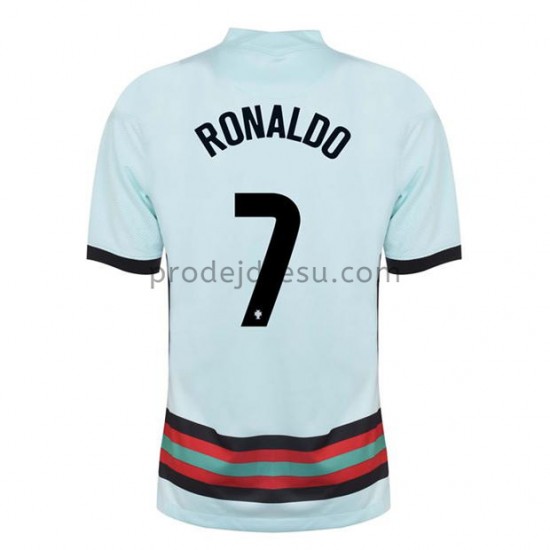 Portugalsko Dresy Fotbal Cristiano Ronaldo 7 Venkovní ME 2020 Krátký Rukáv