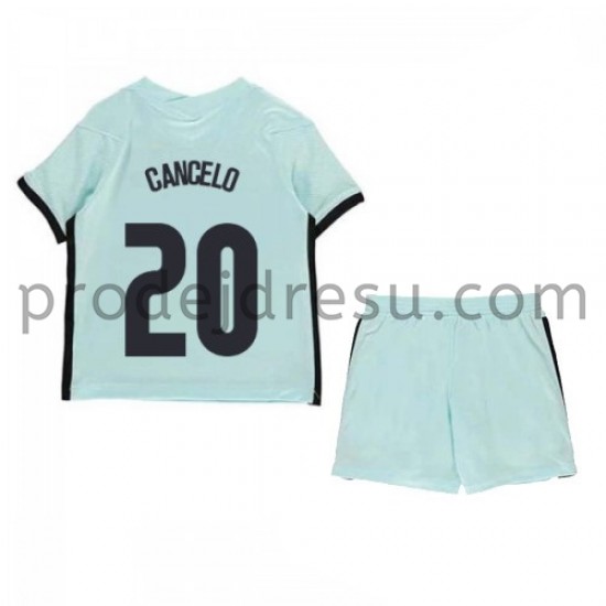Portugalsko Dresy Fotbal Joao Cancelo 20 Dětský Venkovní ME 2020 Krátký Rukáv
