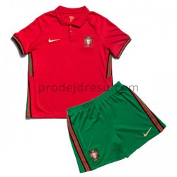 Portugalsko Dresy Fotbal Dětský Domácí ME 2020 Krátký Rukáv