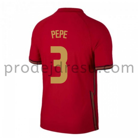 Portugalsko Dresy Fotbal Pepe 3 Domácí ME 2020 Krátký Rukáv
