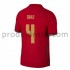 Portugalsko Dresy Fotbal Ruben Dias 4 Domácí ME 2020 Krátký Rukáv