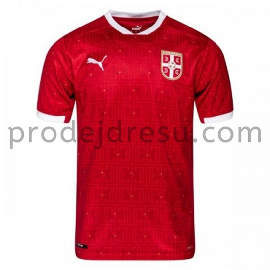 Srbsko Dresy Fotbal Domácí 2020-2021 Krátký Rukáv