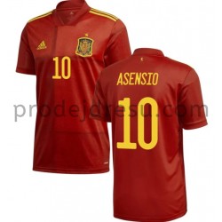 Španělsko Dresy Fotbal Asensio 10 Domácí ME 2020 Krátký Rukáv