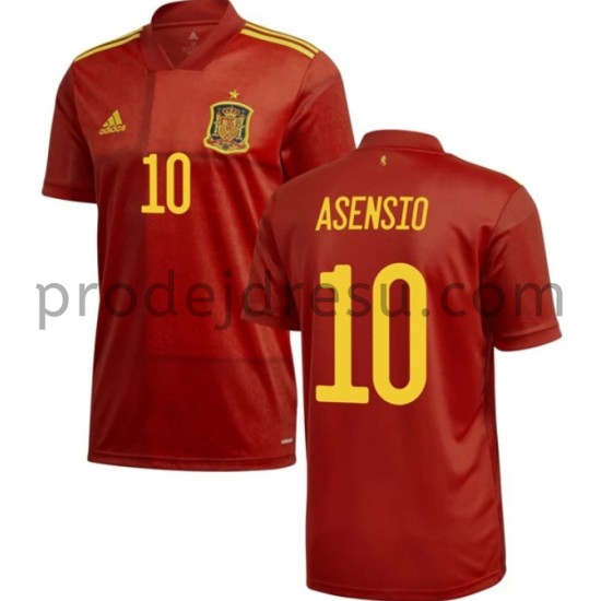 Španělsko Dresy Fotbal Asensio 10 Domácí ME 2020 Krátký Rukáv