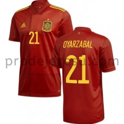 Španělsko Dresy Fotbal Oyarzabal 21 Domácí ME 2020 Krátký Rukáv