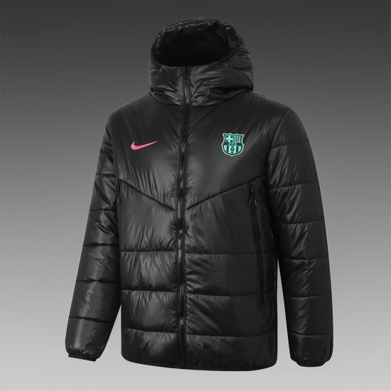 FC Barcelona Péřová Bunda Černá Muž