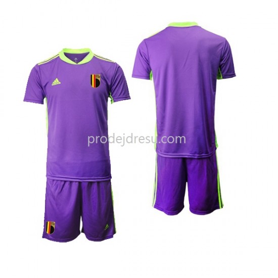 Belgie Dresy Fotbal Courtois 1 Brankářské Dětský Venkovní 2021-2022 Krátký rukáv