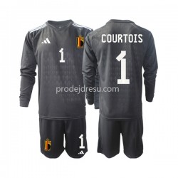 Belgie Dresy Fotbal Courtois 1 Brankářské Dětský Venkovní 2022 Dlouhý rukáv
