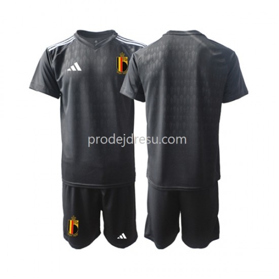 Belgie Dresy Fotbal Courtois 1 Brankářské Dětský Venkovní 2022 Krátký rukáv