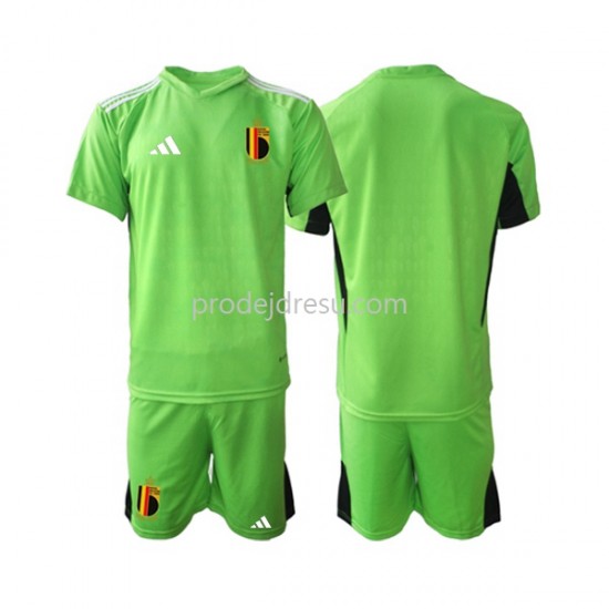 Belgie Dresy Fotbal Brankářské Dětský Domácí 2021-2022 Krátký rukáv