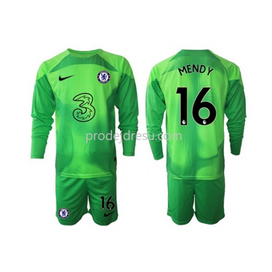 Chelsea Dresy Fotbal Edouard Mendy 16 Brankářské Dětský Alternativní 2022-2023 Dlouhý rukáv