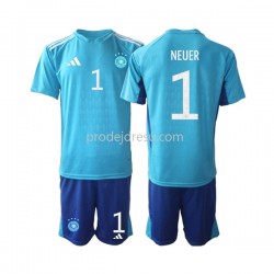 Německo Dresy Fotbal Manuel Neuer 1 Brankářské Dětský Domácí World Cup 2022 Krátký rukáv
