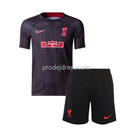 Liverpool Dresy Fotbal x LeBron James Dětský Domácí 2022-2023 Krátký rukáv
