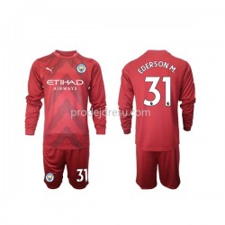 Manchester City Dresy Fotbal Ederson M 31 Brankářské Dětský Domácí 2022-2023 Dlouhý rukáv