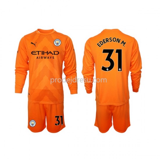 Manchester City Dresy Fotbal Ederson M 31 Brankářské Dětský Alternativní 2022-2023 Dlouhý rukáv