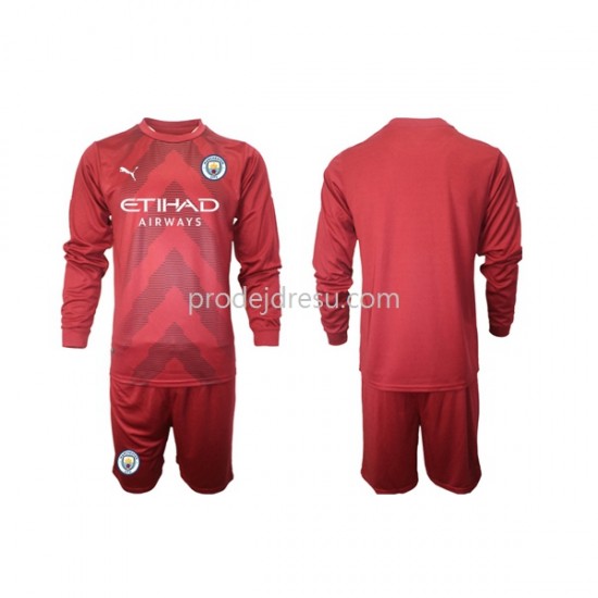 Manchester City Dresy Fotbal Brankářské Dětský Domácí 2022-2023 Dlouhý rukáv