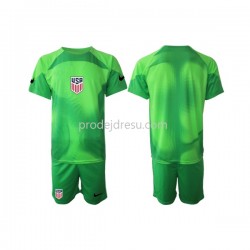 Spojené Státy Americké Dresy Fotbal Brankářské Dětský Čtvrtý World Cup 2022 Krátký rukáv