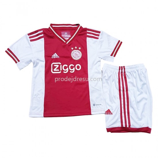 AFC Ajax Dresy Fotbal Dětský Domácí 2022-2023 Krátký Rukáv