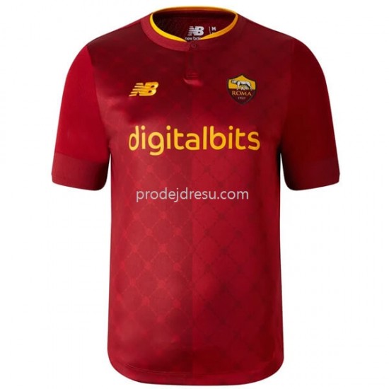 AS Roma Dresy Fotbal Domácí 2022-2023 Krátký Rukáv
