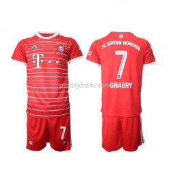 Bayern Mnichov Dresy Fotbal Gnabry 7 Dětský Domácí 2022-2023 Krátký Rukáv