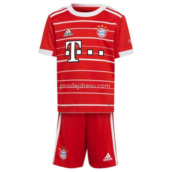 Bayern Mnichov Dresy Fotbal Dětský Domácí 2022-2023 Krátký Rukáv