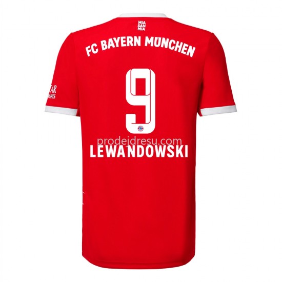Bayern Mnichov Dresy Fotbal Lewandowski 9 Domácí 2022-2023 Krátký Rukáv