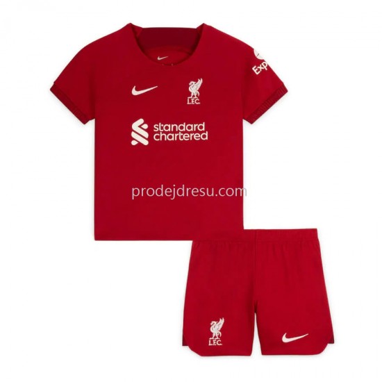 Liverpool Dresy Fotbal Dětský Domácí 2022-2023 Krátký Rukáv