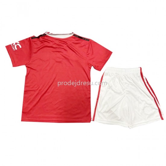 Manchester United Dresy Fotbal Dětský Domácí 2022-2023 Krátký Rukáv