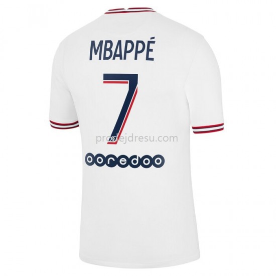 Paris Saint-Germain Dresy Fotbal Kylian Mbappe 7 Čtvrtý 2021-2022 Krátký Rukáv