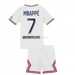 Paris Saint-Germain Dresy Fotbal Kylian Mbappe 7 Dětský Čtvrtý 2021-2022 Krátký Rukáv