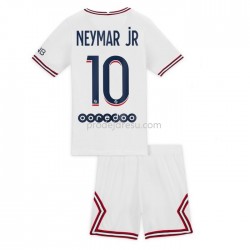 Paris Saint-Germain Dresy Fotbal Germain Neymar Jr 10 Dětský Čtvrtý 2021-2022 Krátký Rukáv