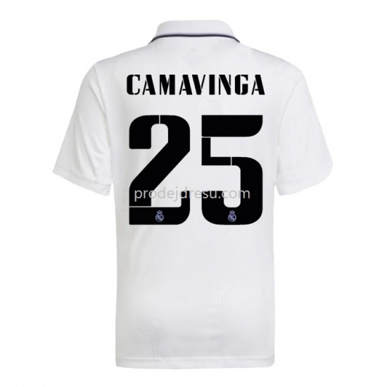 Real Madrid Dresy Fotbal Camavinga 25 Domácí 2022-2023 Krátký Rukáv