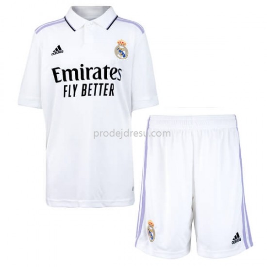 Real Madrid Dresy Fotbal Dětský Domácí 2022-2023 Krátký Rukáv
