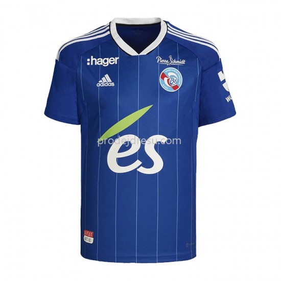 Strasbourg Dresy Fotbal Domácí 2022-2023 Krátký Rukáv