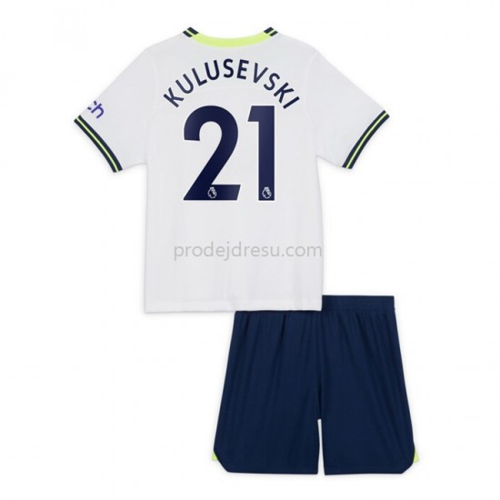 Tottenham Hotspur Dresy Fotbal Dejan Kulusevski 21 Dětský Domácí 2022-2023 Krátký Rukáv